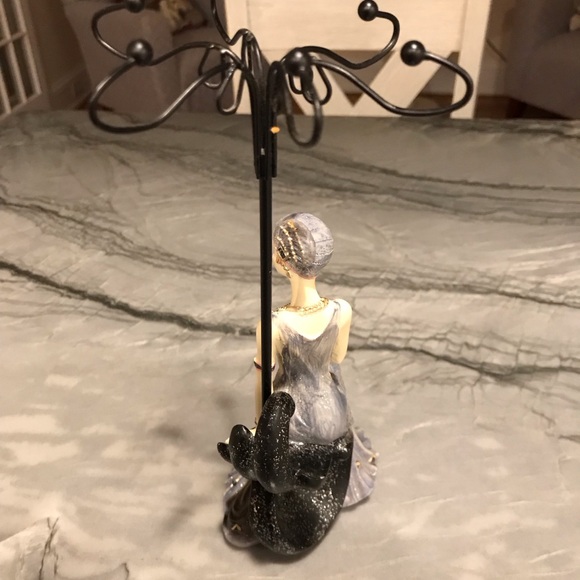 Necklace & Fine Jewelry Holder Sitting Lady Flapper Vintage Signed - Picture 5 of 7